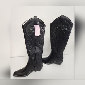 Wild Fable Kenzie Western Boots Black Womens 5.5 NWT